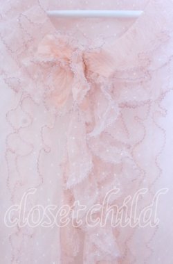 画像2: PINK HOUSE / ドットチュールオーバーブラウス【お直しあり】  ピンク O-25-11-18-019-LO-BL-OW-OS