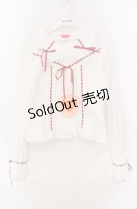 BABY,THE STARS SHINE BRIGHT / 小さな子猫の魔女さんブラウス  オフ白×えんじ O-25-11-18-023-BA-BL-OW-OS