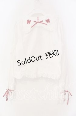 画像4: BABY,THE STARS SHINE BRIGHT / 小さな子猫の魔女さんブラウス  オフ白×えんじ O-25-11-18-023-BA-BL-OW-OS