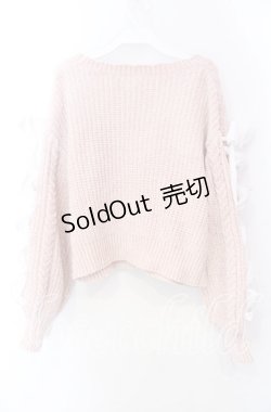 画像3: axes femme POETIQUE / レースアップモールニットカーディガン M ピンク O-25-11-18-025-AX-TO-OW-OS