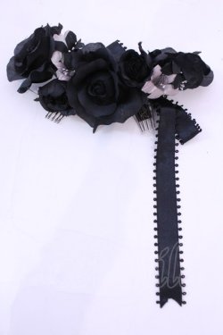 画像2: ALICE and the PIRATES / フューネラルローズコーム  ブラック O-25-11-20-1005-PA-AC-IG-OS