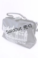 Moi-meme-Moitie / アイアンゲート2wayボストンバッグ  ブラック×ホワイト O-25-11-20-1037-MO-BG-IG-OS