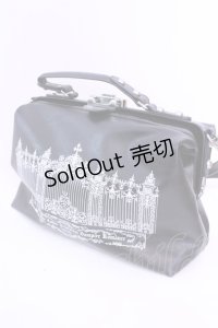 Moi-meme-Moitie / アイアンゲート2wayボストンバッグ  ブラック×ホワイト O-25-11-20-1037-MO-BG-IG-OS