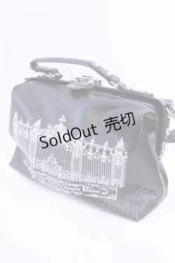 画像1: Moi-meme-Moitie / アイアンゲート2wayボストンバッグ  ブラック×ホワイト O-25-11-20-1037-MO-BG-IG-OS