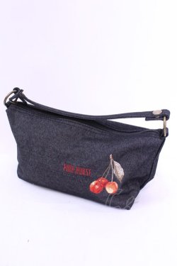 画像1: PINK HOUSE / デニムポーチ  クロ O-25-11-20-1041-LO-BG-IG-OS