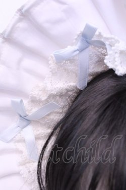 画像2: 小能熊 / Laura Doll ボンネット  シロ×サックス O-25-11-20-1045-LO-AC-IG-OS