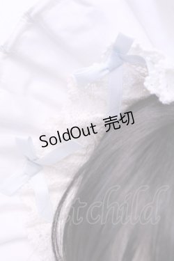 画像2: 小能熊 / Laura Doll ボンネット  シロ×サックス O-25-11-20-1045-LO-AC-IG-ZT305