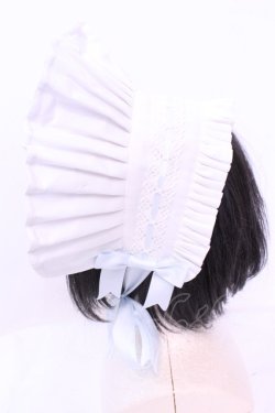 画像3: 小能熊 / Laura Doll ボンネット  シロ×サックス O-25-11-20-1045-LO-AC-IG-OS