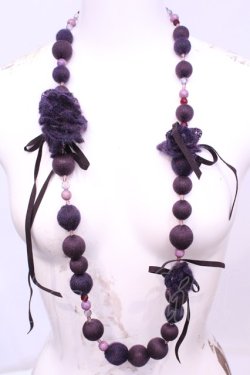 画像1: INGEBORG / ニットネックレス  パープル O-25-11-20-1046-LO-AC-IG-OS