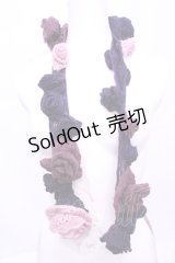 INGEBORG / フラワーニットストール  パープル O-25-11-20-1048-LO-ZA-IG-OS