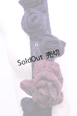 画像2: INGEBORG / フラワーニットストール  パープル O-25-11-20-1048-LO-ZA-IG-OS