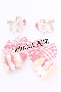 Cherie / ミルフィーユイヤリング  アカ系 O-25-11-20-1049-LO-AC-OW-OS