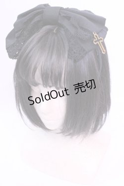 画像1: Summer Tales Boutique / Black Grosgrain Headbow Cross　カチューシャ  クロ O-25-11-20-1053-LO-AC-OW-OS