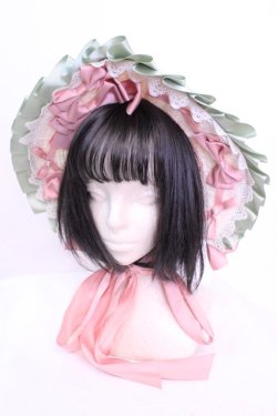 画像1: LOLITAその他 / リボン配色ストローボンネット  ナチュラル O-25-11-20-1054-LO-AC-OW-OS