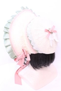画像3: LOLITAその他 / リボン配色ストローボンネット  ナチュラル O-25-11-20-1054-LO-AC-OW-OS