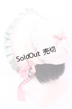 画像3: 【SALE】LOLITAその他 / リボン配色ストローボンネット  ナチュラル O-25-11-20-1054-LO-AC-OW-ZT087