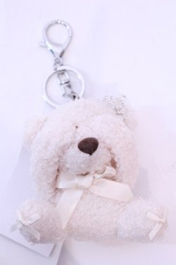 画像1: axes femme POETIQUE / 目かくしクマのキーチャーム  シロ O-25-11-20-1009-AX-ZA-OW-OS