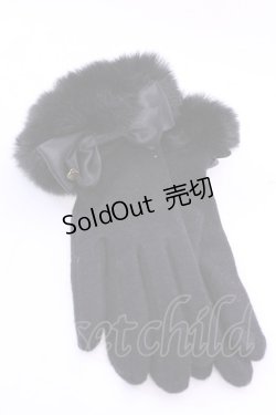 画像1: BABY,THE STARS SHINE BRIGHT / BABY リボン手袋  クロ O-25-11-20-1012-BA-ZA-OW-OS