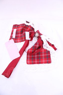 画像2: Chalmiere / タータンチェックマルチリボン  ワイン O-25-11-20-1014-LO-ZA-OW-OS