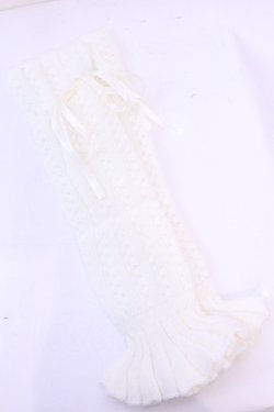 画像1: axes femme POETIQUE / 透かし編みルーズレッグカバー  キナリ O-25-11-20-1016-AX-ZA-OW-OS