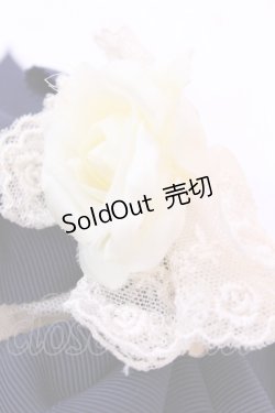 画像2: Innocent World / ローズコサージュパールジャボ  オフ×ネイビー O-25-11-20-1019-IW-AC-IG-OS