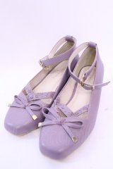 axes femme POETIQUE / ローヒールスクエアパンプス Ｍ ラベンダー O-25-11-20-1024-AX-SH-IG-ZTK002