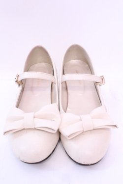 画像2: axes femme kawaii / ローヒールリボンパンプス Ｌ アイボリー O-25-11-20-1026-AX-SH-IG-OS