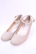 axes femme / ラメグリッターパンプス Ｌ ベージュ O-25-11-20-1027-AX-SH-IG-ZT1123Q