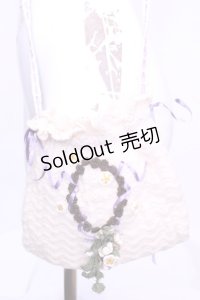 PINK HOUSE / フラワーリースニットポシェット  オフ×ラベンダー O-25-11-20-1028-LO-BG-IG-OS