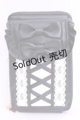 Chalmiere / ガーリーリボンマルチポシェット  クロ×シロ O-25-11-20-1031-LO-BG-OW-ZT1123Q