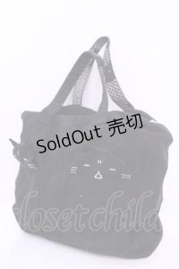 MINT NeKO / ねこポケットトートバッグ  ブラック O-25-11-20-1032-HN-BG-IG-OS