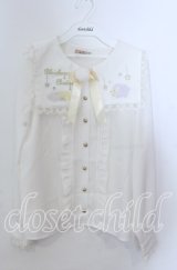 Amavel / Sleeping Sheepスクエアカラーブラウス  オフ×イエロー O-25-11-21-032-CA-BL-IG-OS