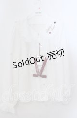 Amavel / 2022年福袋トランプ刺繍ブラウス  シロ O-25-11-21-033-CA-BL-IG-OS