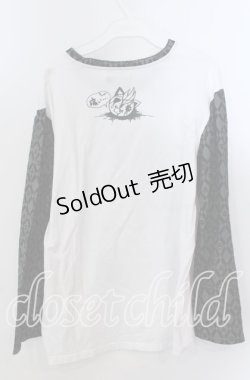 画像3: HANGRY&ANGRY / ANGRYプリントラグランカットソー  ホワイト×ブラック O-25-11-21-039-HN-TO-IG-OS