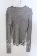 merry jenny / ランダムメロウリブニット  グレー O-25-11-21-042-LO-TO-IG-OS