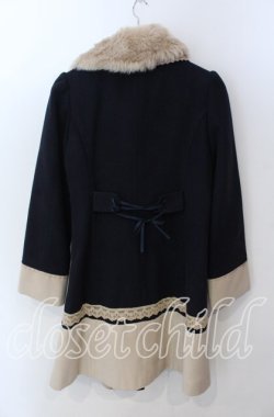 画像2: axes femme / バイカラーコート Ｌ ネイビー×ベージュ O-25-11-21-048-AX-CO-IG-OS