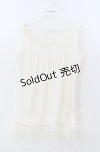 axes femme / ストラップ付ロングタンク【ストラップ欠品】  アイボリー O-25-11-21-050-AX-TO-IG-OS