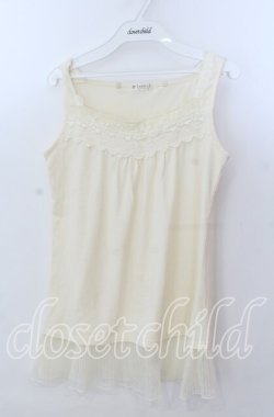 画像1: axes femme / ストラップ付ロングタンク【ストラップ欠品】  アイボリー O-25-11-21-050-AX-TO-IG-OS