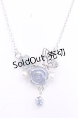 axes femme / ローズ×バタフライネックレス  シルバー O-25-11-21-1041-AX-AC-OW-OS