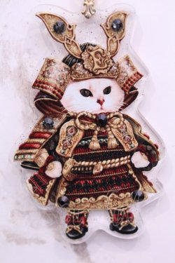 画像1: Enchantlic Enchantilly / 193 絢爛たる鎧を身に纏った双子の子猫物語  ネックレス  A　赤組 O-25-11-21-1042-LO-AC-OW-OS