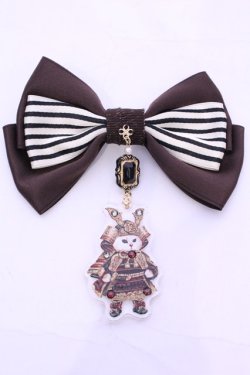 画像1: Enchantlic Enchantilly / 193 絢爛たる鎧を身に纏った双子の子猫物語  リボンブローチ  A（赤系） O-25-11-21-1044-LO-AC-OW-OS