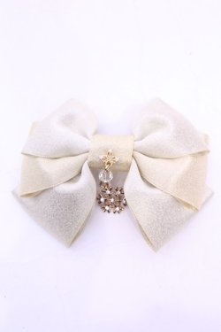 画像1: Enchantlic Enchantilly / 雪の結晶モチーフリボンブローチ  ゴールド O-25-11-21-1005-LO-AC-OW-OS