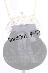 KANEKO ISAO / 金具使い別珍ポシェット  クロ O-25-11-21-1046-EL-BG-OW-OS