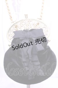 KANEKO ISAO / 金具使い別珍ポシェット  クロ O-25-11-21-1046-EL-BG-OW-OS