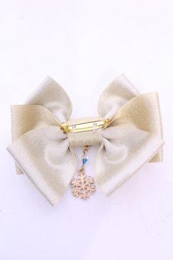 画像2: Enchantlic Enchantilly / 雪の結晶モチーフリボンブローチ  ゴールド O-25-11-21-1005-LO-AC-OW-OS