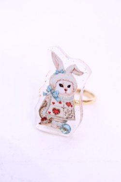 画像1: Enchantlic Enchantilly / Dolled Up Ring 不思議の国   右向き猫 O-25-11-21-1058-LO-AC-OW-OS