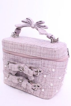 画像1: Ank Rouge / キラキラツイードバニティ  ピンク O-25-11-21-1066-CA-BG-OW-OS