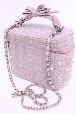 画像2: Ank Rouge / キラキラツイードバニティ  ピンク O-25-11-21-1066-CA-BG-OW-OS