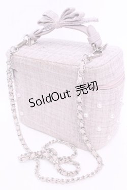 画像2: Ank Rouge / キラキラツイードバニティ  ピンク O-25-11-21-1066-CA-BG-OW-ZT1123Q