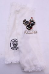 MAM MAXICIMAM / アリスワッペンアームカバー  シロ O-25-11-21-1067-LO-ZA-OW-OS